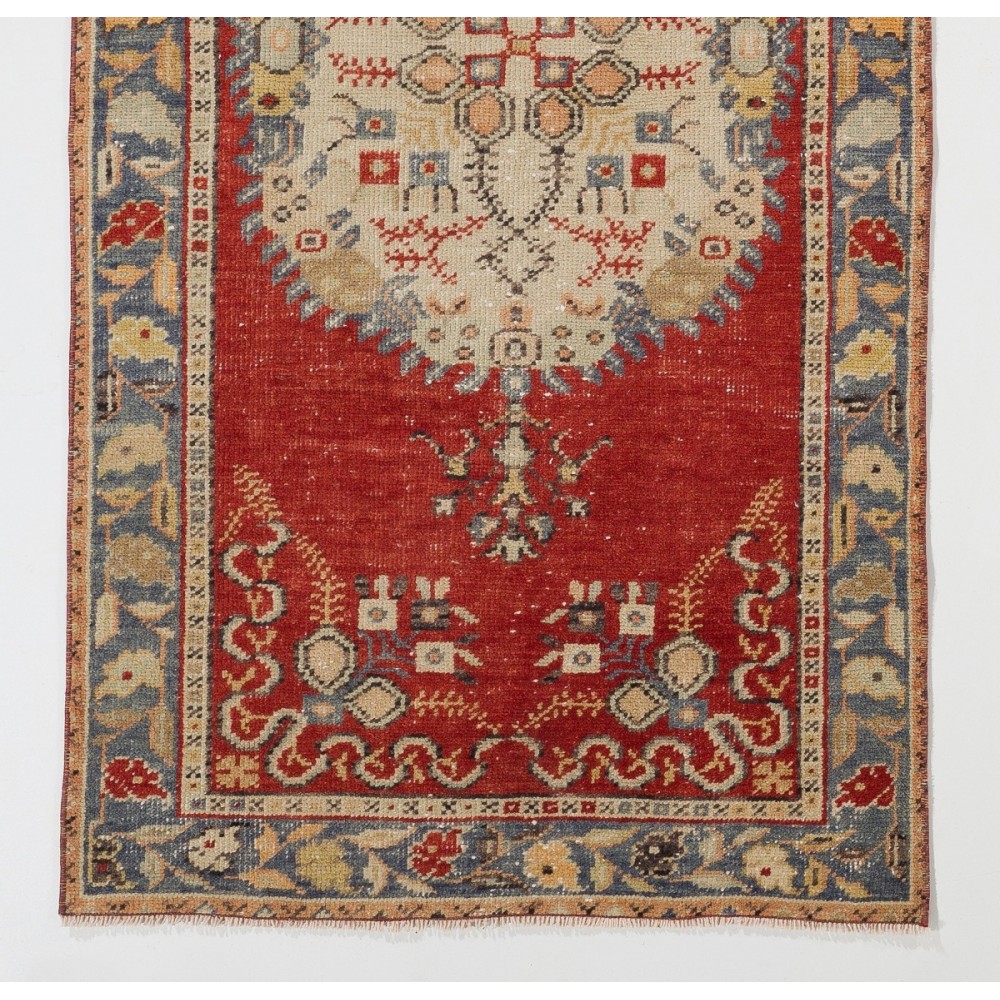 Handmade Vintage Turkish Village Rug