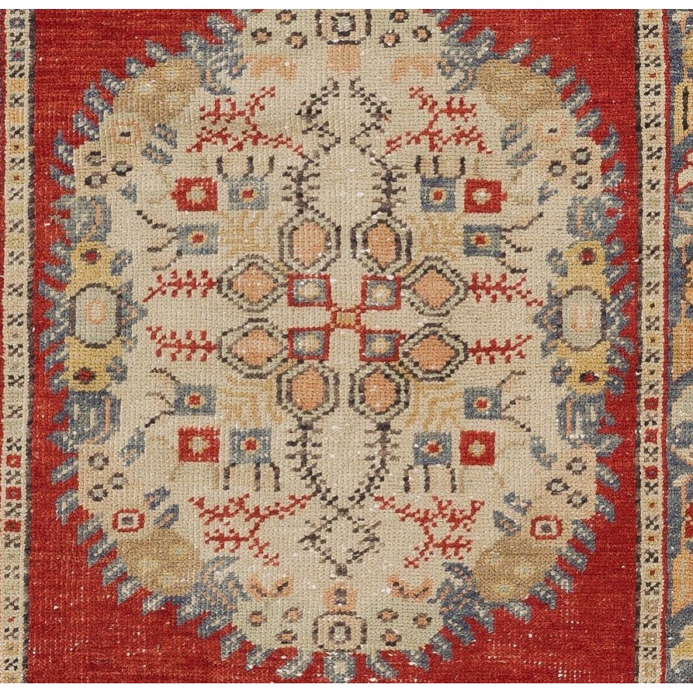 Handmade Vintage Turkish Village Rug