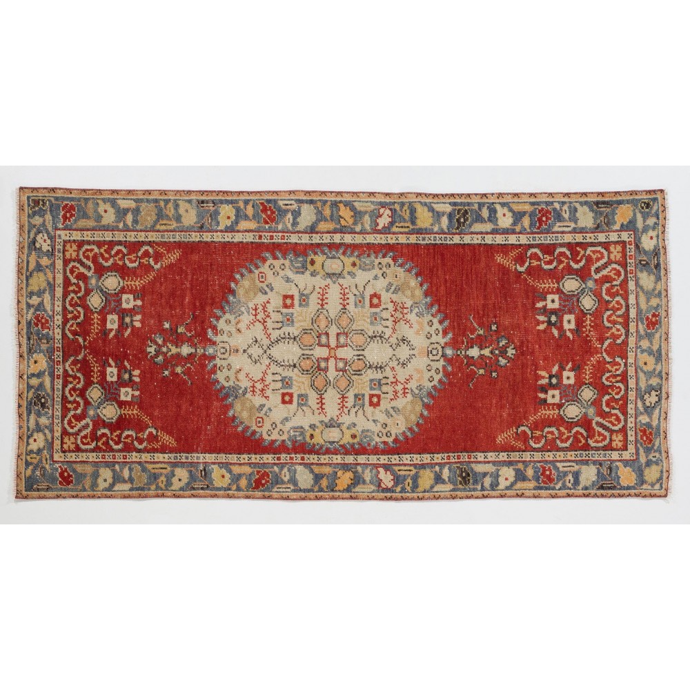 Handmade Vintage Turkish Village Rug