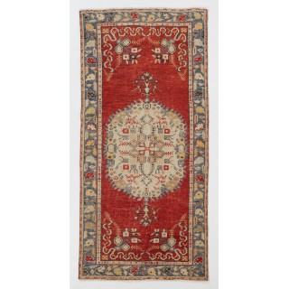 Handmade Vintage Turkish Village Rug