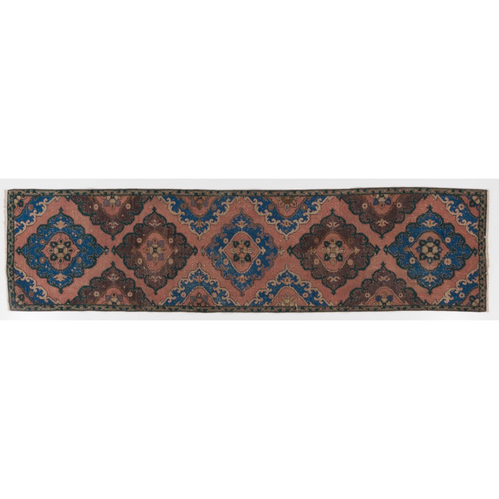 Vintage Stair Runner, Handmade Corridor Carpet, Unique Turkish Hallway Rug