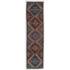 Vintage Stair Runner, Handmade Corridor Carpet, Unique Turkish Hallway Rug