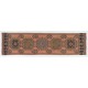 Vintage Handmade Turkish Runner. Unique Wool Hallway Carpet