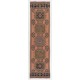Vintage Handmade Turkish Runner. Unique Wool Hallway Carpet