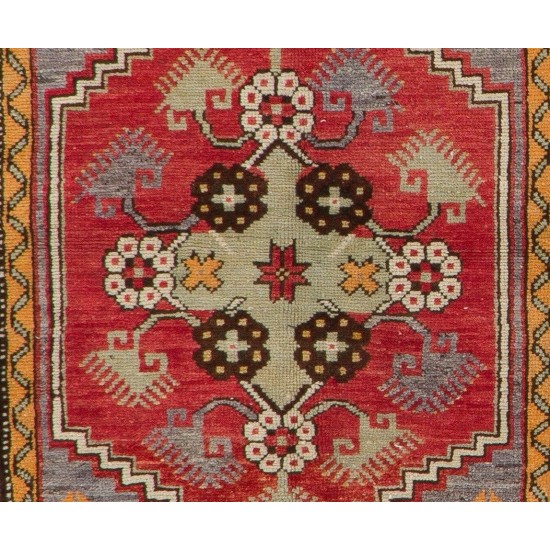 1950s Scatter Turkish "Dazkiri" Rug, Doormat, Wall Hanging, Seat