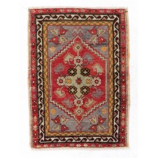 1950s Scatter Turkish "Dazkiri" Rug, Doormat, Wall Hanging, Seat
