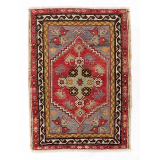 1950s Scatter Turkish "Dazkiri" Rug, Doormat, Wall Hanging, Seat