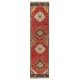 Hand-Kontted Vintage Central Anatolian Runner Rug