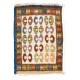 One-of-a-Kind Hand-Knotted "Tulu" Accent Rug from Konya. 100% Wool. Vintage Anatolian Seat Cover