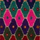 Multicolor Vintage Handmade Tulu Rug, Bohemian Eclectic Accent Rug, 100% Wool