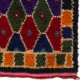 Multicolor Vintage Handmade Tulu Rug, Bohemian Eclectic Accent Rug, 100% Wool