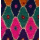 Multicolor Handmade Tulu Rug Made of Wool. Vintage Bohemian Eclectic Style Accent Rug
