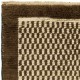 Hand-knotted Checkered Tulu Rug Made of Beige and Brown Wool. Custom Options Available