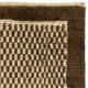 Hand-knotted Checkered Tulu Rug Made of Beige and Brown Wool. Custom Options Available
