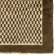 Hand-knotted Checkered Tulu Rug Made of Beige and Brown Wool. Custom Options Available