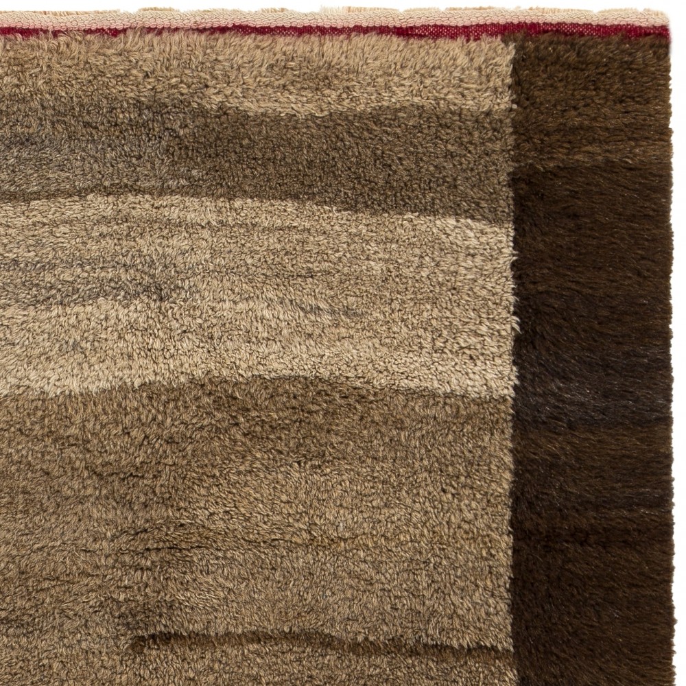 Hand-knotted Tulu Rug Made of Natural Brown Wool. Custom Options Available