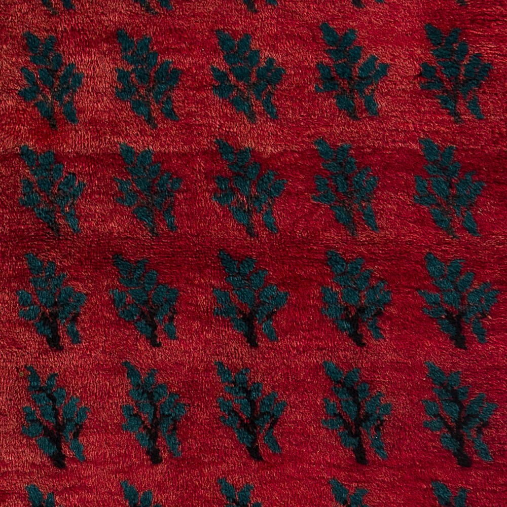 Vintage Handmade Turkish Tulu Rug with Serrated Leaf Design, 100% Wool Vintage Handmade Turkish Tulu Rug with Serrated Leaf Design, 100% Wool