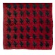 Vintage Handmade Tulu Serrated Leaves Rug from Turkey, 100% Wool