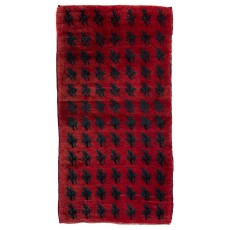 Vintage Handmade Tulu Serrated Leaves Rug from Turkey, 100% Wool
