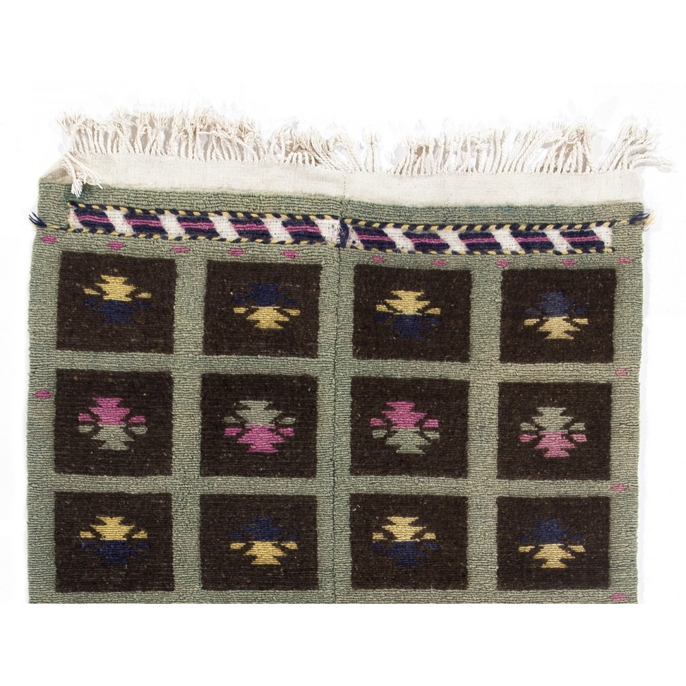 Vintage Handmade Turkish Tulu Rug, 100% Wool