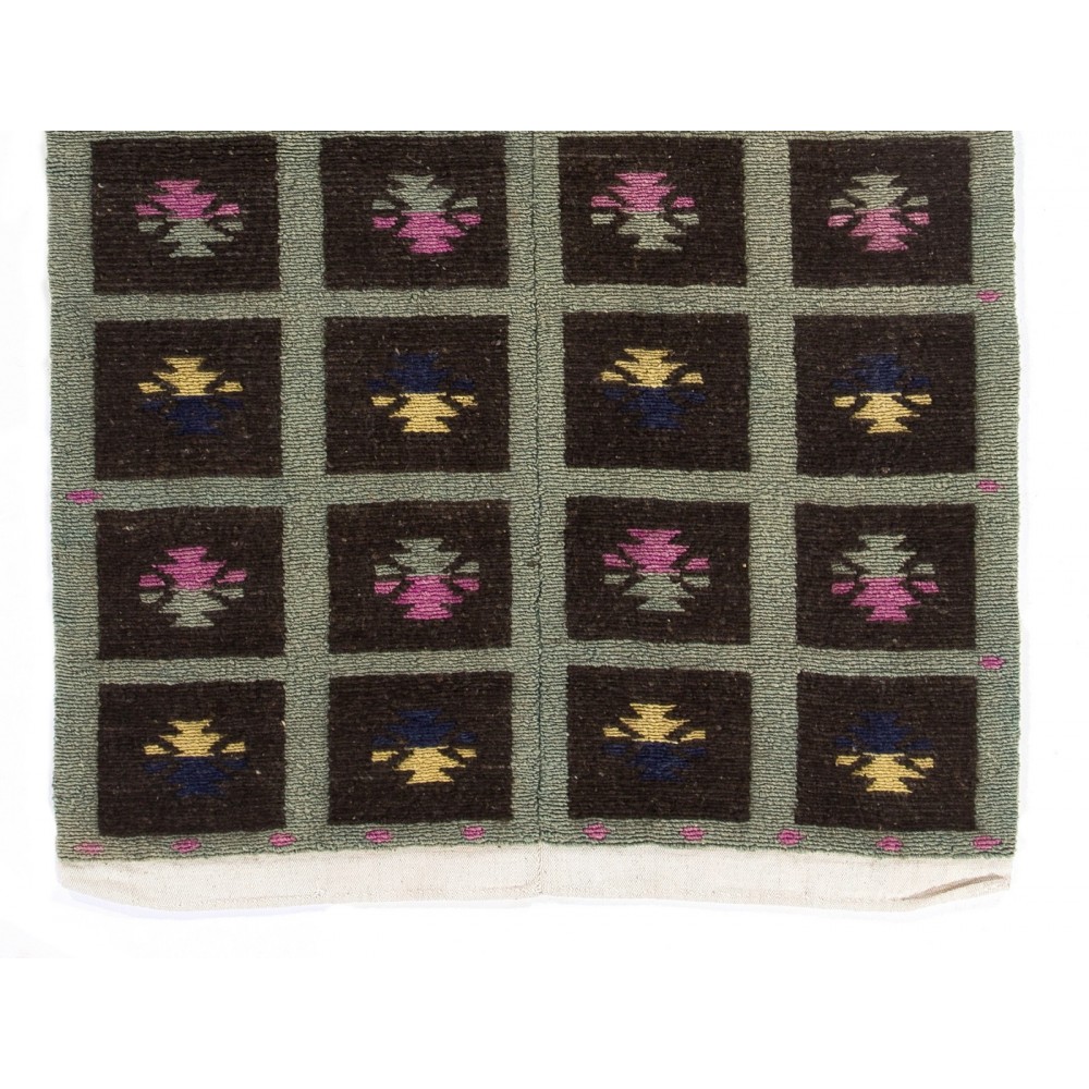Vintage Handmade Turkish Tulu Rug, 100% Wool