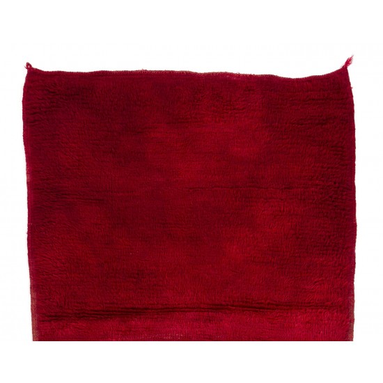 Solid Red Wool Tulu Rug