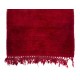 Solid Red Vintage Handmade Turkish Tulu Rug, 100% Wool