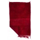 Solid Red Vintage Handmade Turkish Tulu Rug, 100% Wool