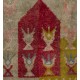 Unusual Mid-Century Anatolian Tulu Rug with Trophies