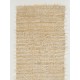 Plain Ivory Tulu Rug Made of Natural Undyed Mohair Wool