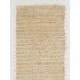 Plain Ivory Tulu Rug Made of Natural Undyed Mohair Wool