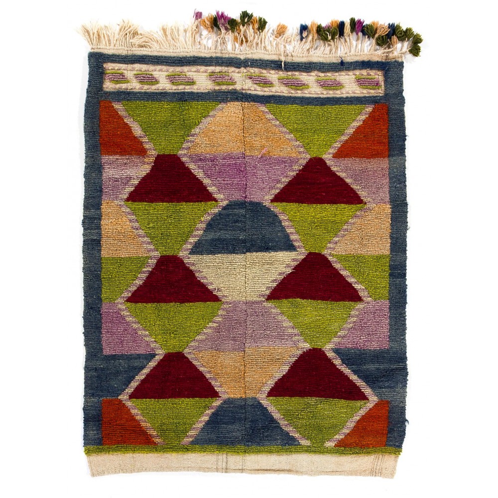 Dazzling Mid-Century Modern Handmade "Tulu" Rug