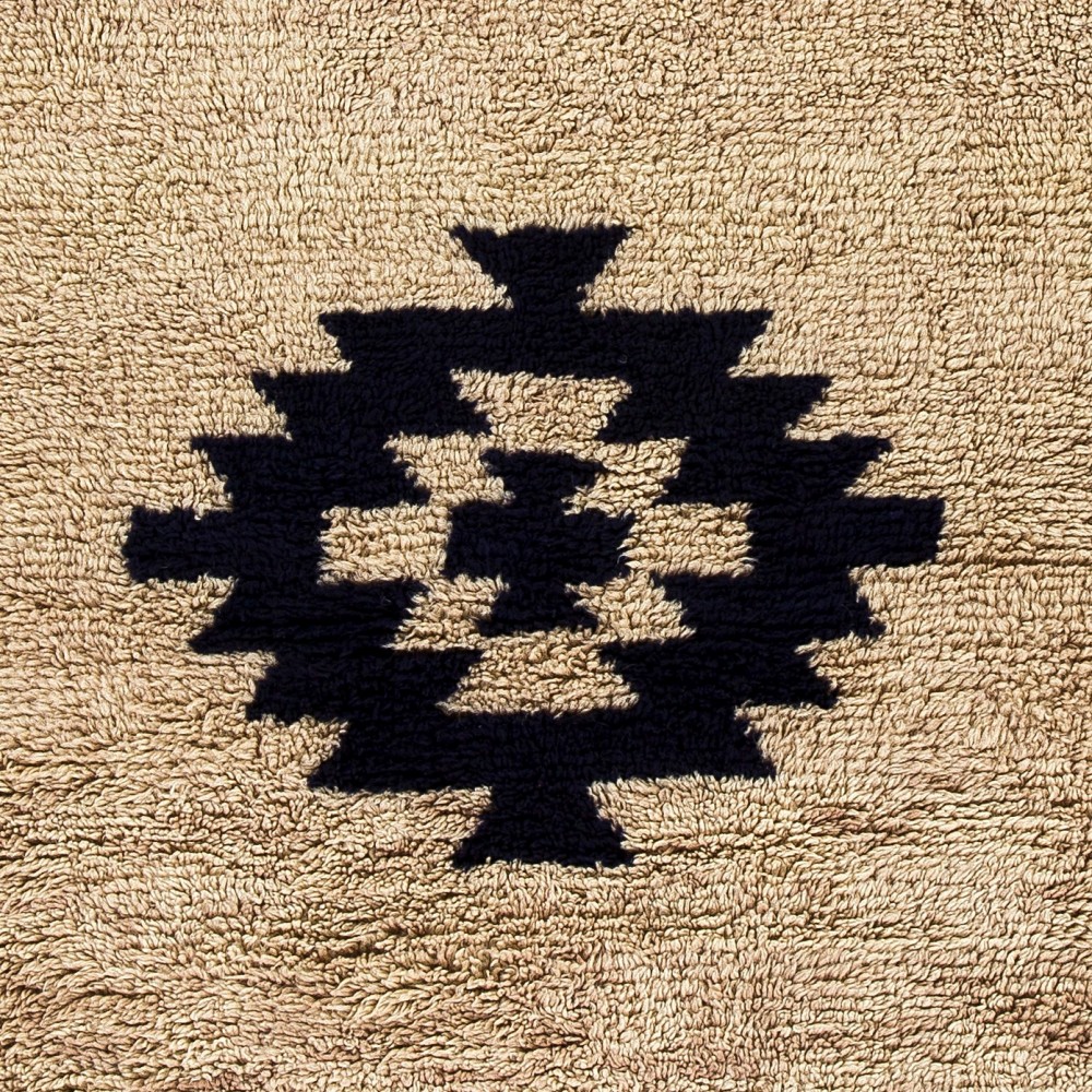 Moroccan Berber Style Handknotted Tulu Rug. All Natural Wool. Beni Ourain Carpet Moroccan Berber Style Handknotted Tulu Rug. All Natural Wool. Beni Ourain Carpet