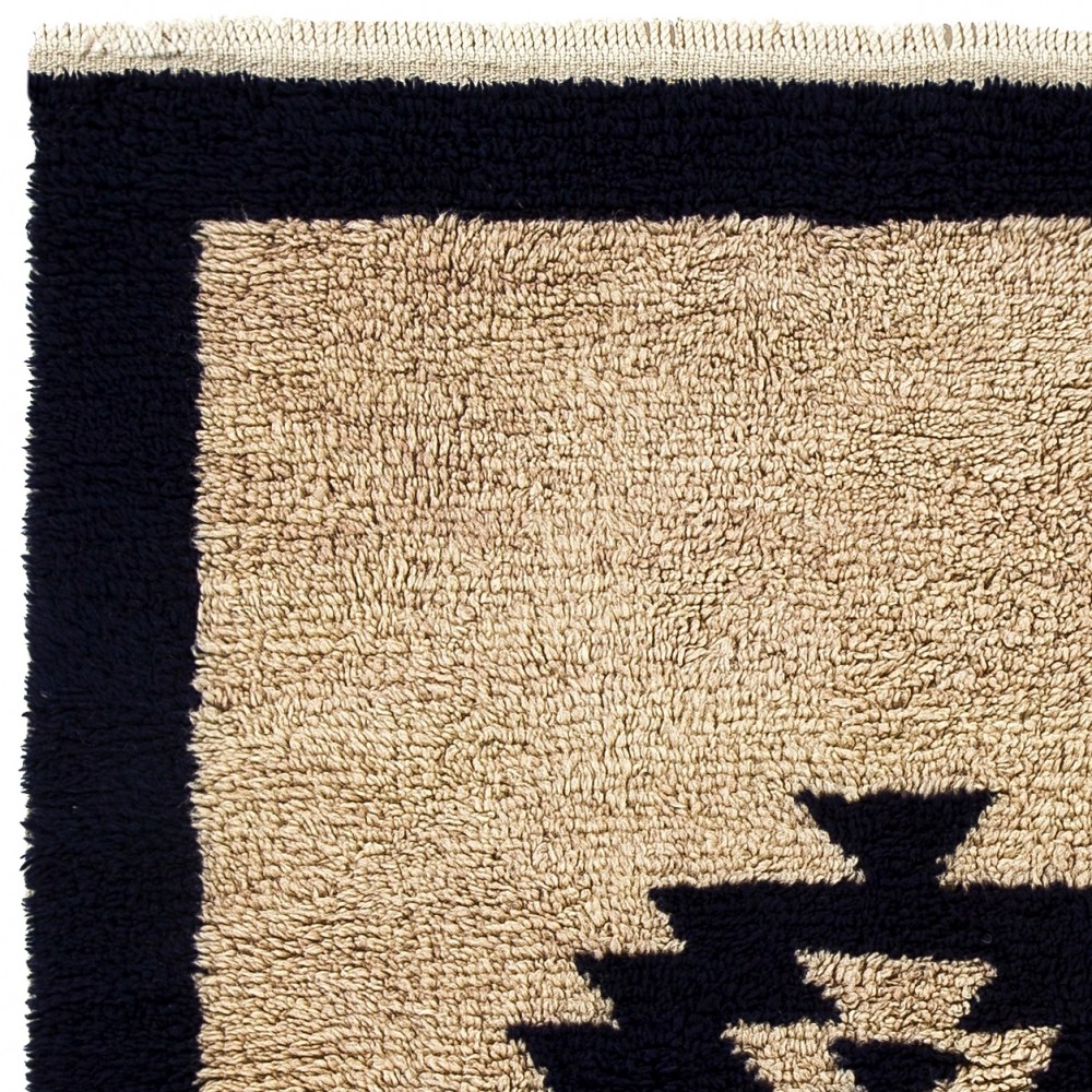 Moroccan Berber Style Handknotted Tulu Rug. All Natural Wool. Beni Ourain Carpet Moroccan Berber Style Handknotted Tulu Rug. All Natural Wool. Beni Ourain Carpet