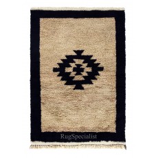 Moroccan Berber Style Handknotted Tulu Rug. All Natural Wool. Beni Ourain Carpet