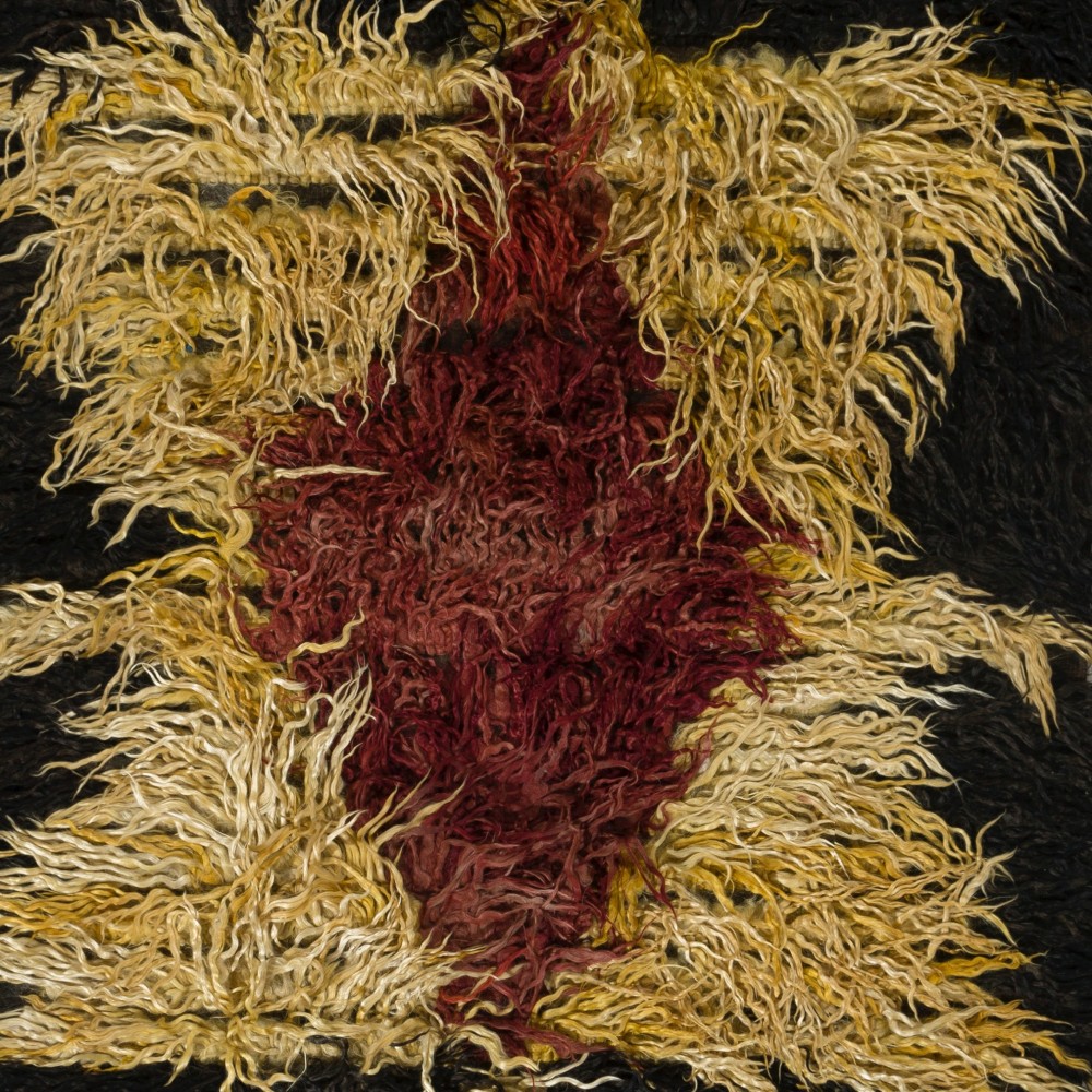 Handmade Shag Pile Rug Made of Mohair Wool. Custom Options Available