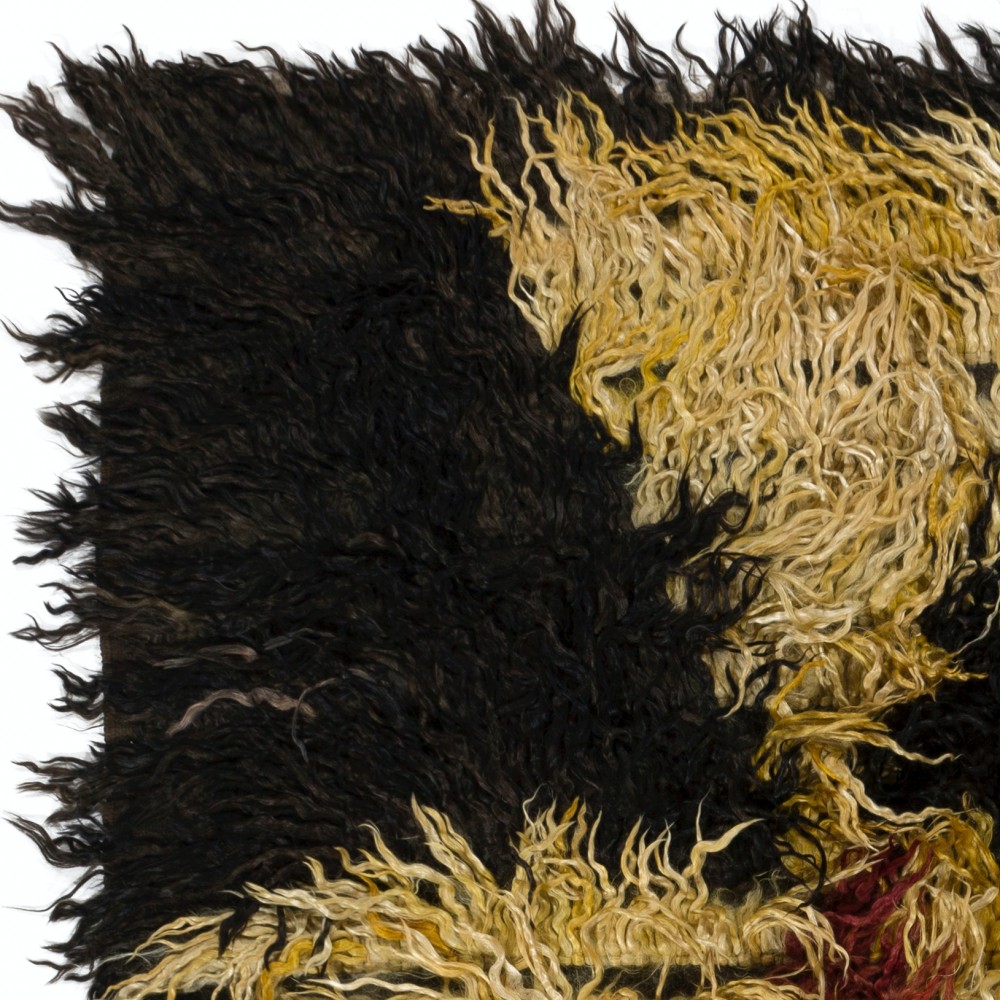 Handmade Shag Pile Rug Made of Mohair Wool. Custom Options Available