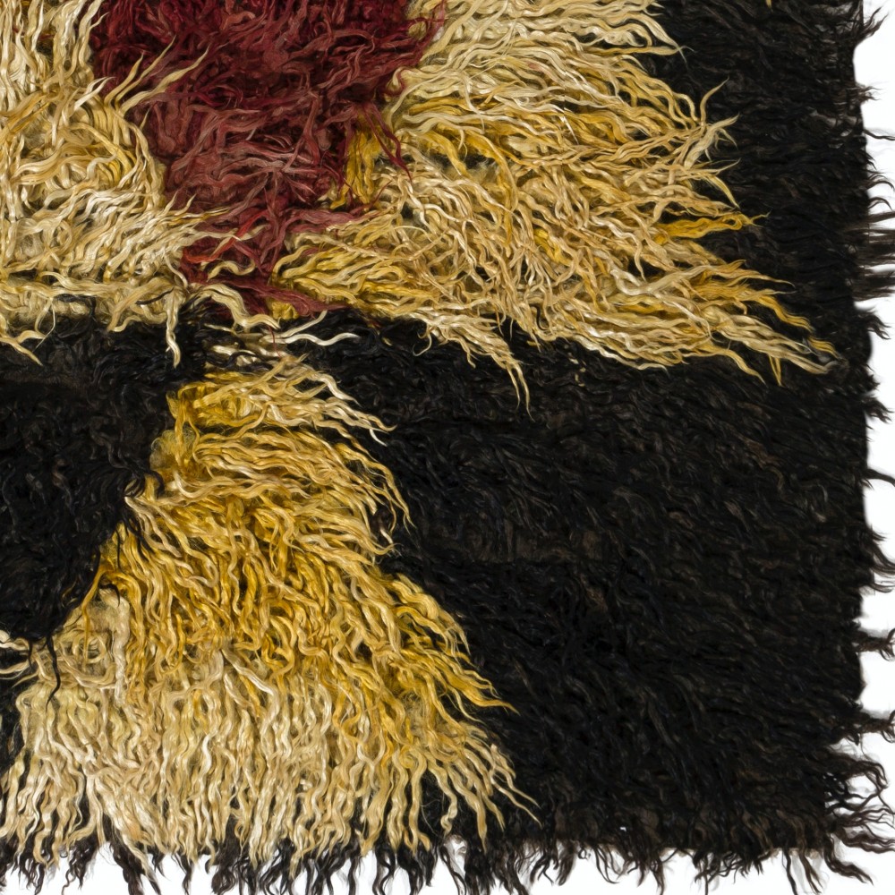 Handmade Shag Pile Rug Made of Mohair Wool. Custom Options Available