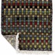 Checkered Moroccan Azilal Style Runner Rug. 100% Wool & Natural Dyes
