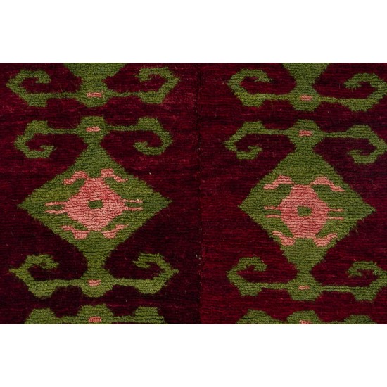 Vintage One-of-a-Kind Tulu Rug with Ram’s Horn Design