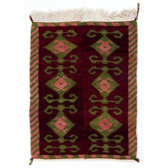 Vintage One-of-a-Kind Tulu Rug with Ram’s Horn Design Vintage One-of-a-Kind Tulu Rug with Ram’s Horn Design