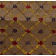Camel Wool Vintage Handmade Turkish Karapinar Rug with Lattice Design