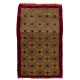 Camel Wool Vintage Handmade Turkish Karapinar Rug with Lattice Design