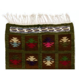 One of Kind Vintage Handmade Tulu Rug, circa 1970, 100% Wool