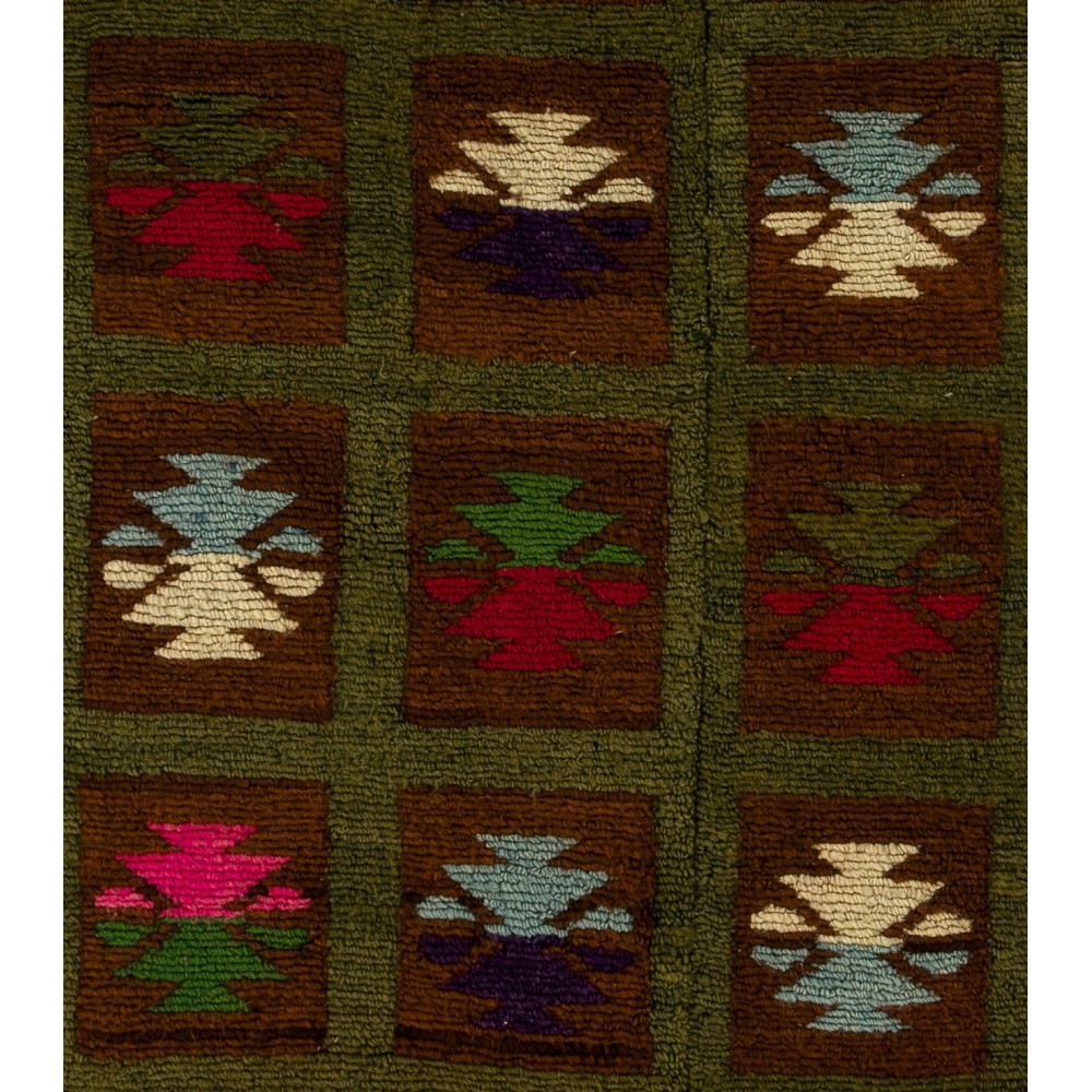 One of Kind Vintage Handmade Tulu Rug, circa 1970, 100% Wool