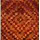 Mid-Century Handmade Anatolian Tulu Wool Rug with Nested Diamonds Design