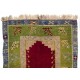 Vintage Hand-knotted One-of-a-Kind Turkish Tulu Rug with Niche Design