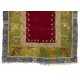 Vintage Hand-knotted One-of-a-Kind Turkish Tulu Rug with Niche Design