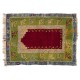 Vintage Hand-knotted One-of-a-Kind Turkish Tulu Rug with Niche Design