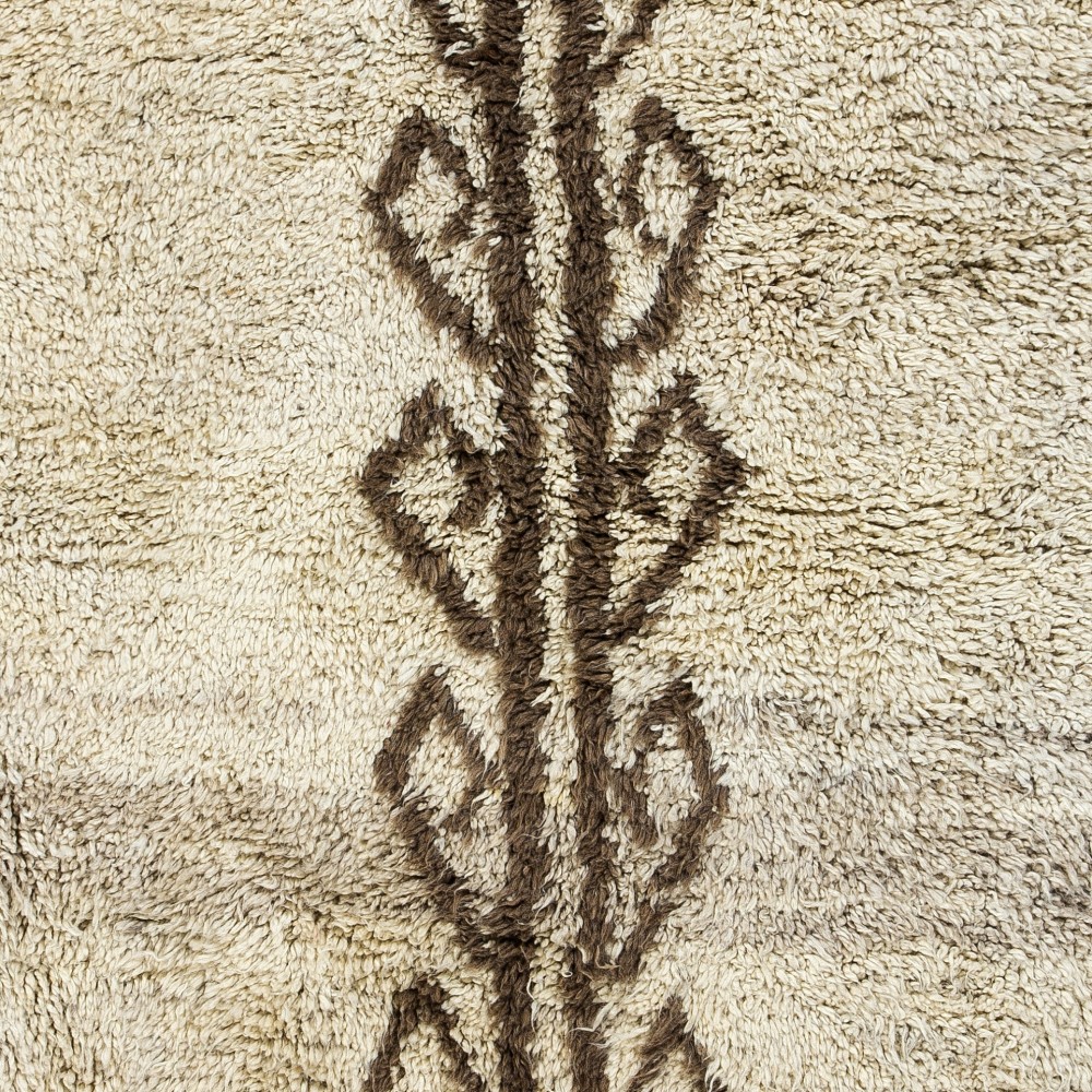 Beni Ourain Design Tulu Rug, 100% Natural Wool. Hand-knotted Moroccan Carpet